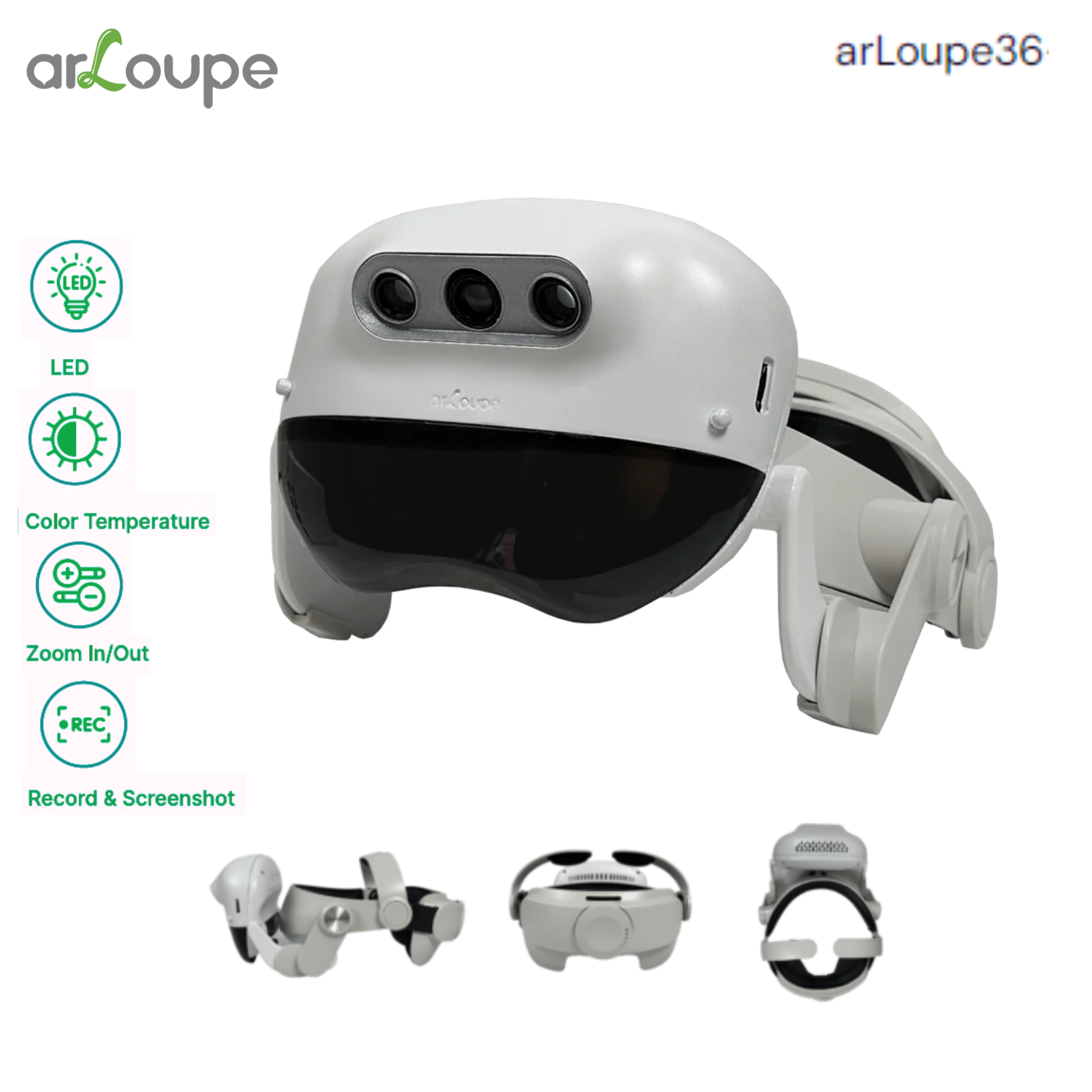 arLoupe กำลังขยาย 3X6X Enhancing Dental Care with AR Magnifying Loupe แว่นขยายดิจิทัลเทคโนโลยี AR