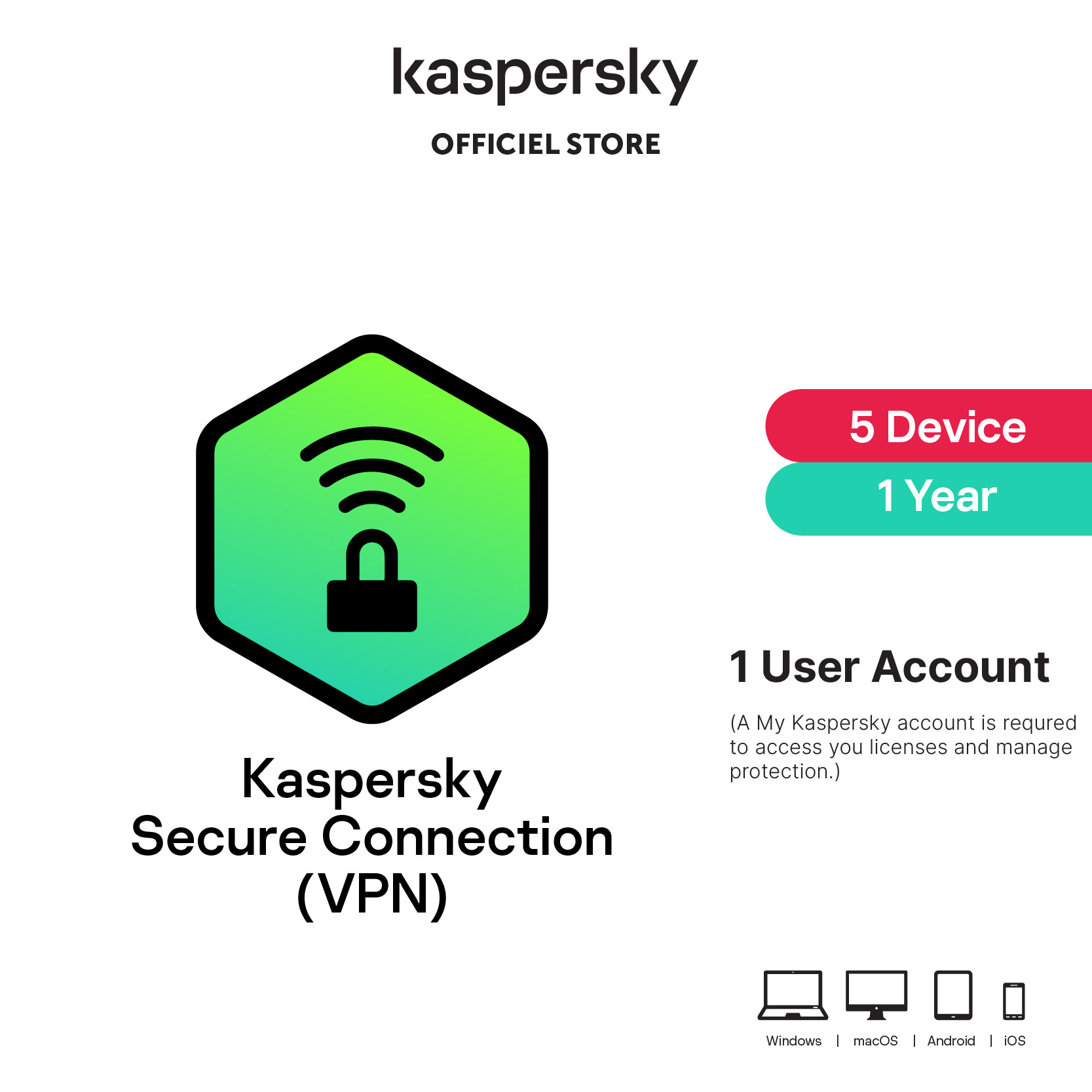 Kaspersky Secure Connection 5Devices 1Year Personal | KASO SHOPPING :  ช้อปมั่นใจ ได้ของชัวร์